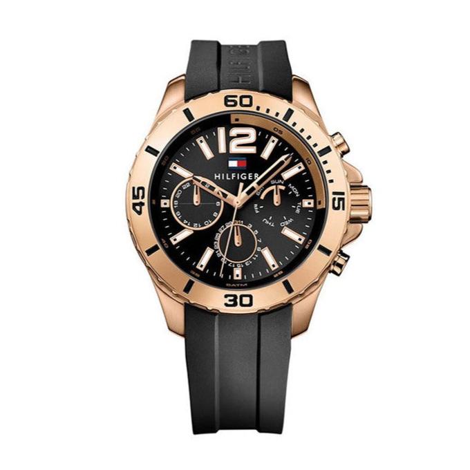 Tommy Hilfiger Sport Multifunction Black Dial Black Rubber Strap Watch for Men - 1791145 Buy Now By Tommy Hilfiger