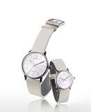 Calvin Klein Post Minimal Silver Dial White Leather Strap Watch for Men - K7621126 Buy Now By Calvin Klein