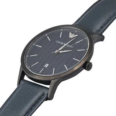 Emporio Armani Renato Blue Dial Blue Leather Strap Watch For Men - AR2479 Buy Now By Emporio Armani