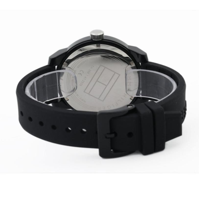 Tommy Hilfiger Denim Black Dial Black Rubber Strap Watch for Men - 1791555 Buy Now By Tommy Hilfiger