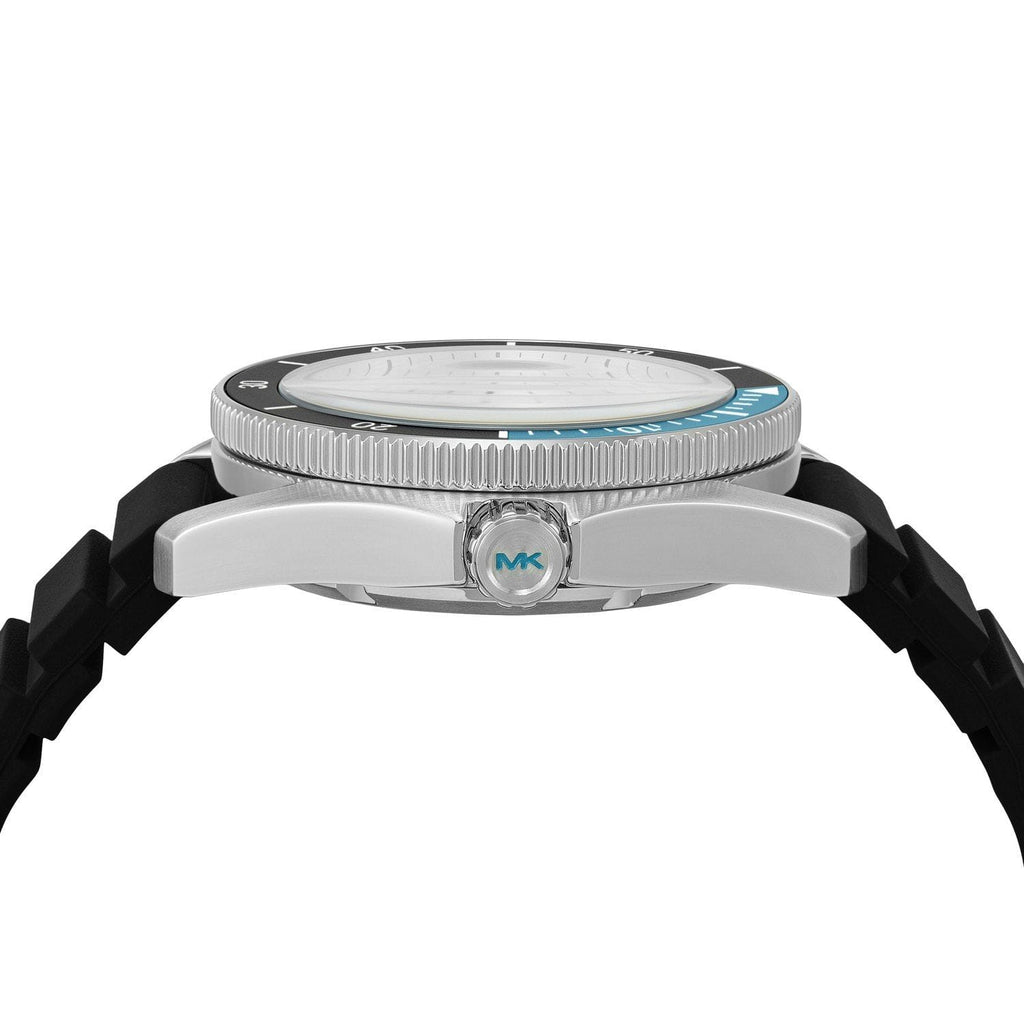 Michael Kors Maritime Three Hand Blue Dial Black Silicone Strap Watch for Men - MK9167 Buy Now By Michael Kors