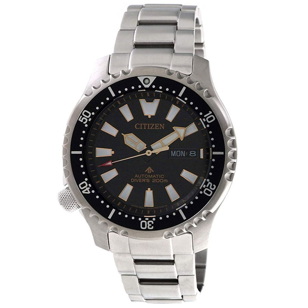 Citizen Promaster 200M Diver Fugu Asian Limited Edition Black Dial Silver Steel Strap Watch For Men - NY0090-86E Buy Now By Citizen