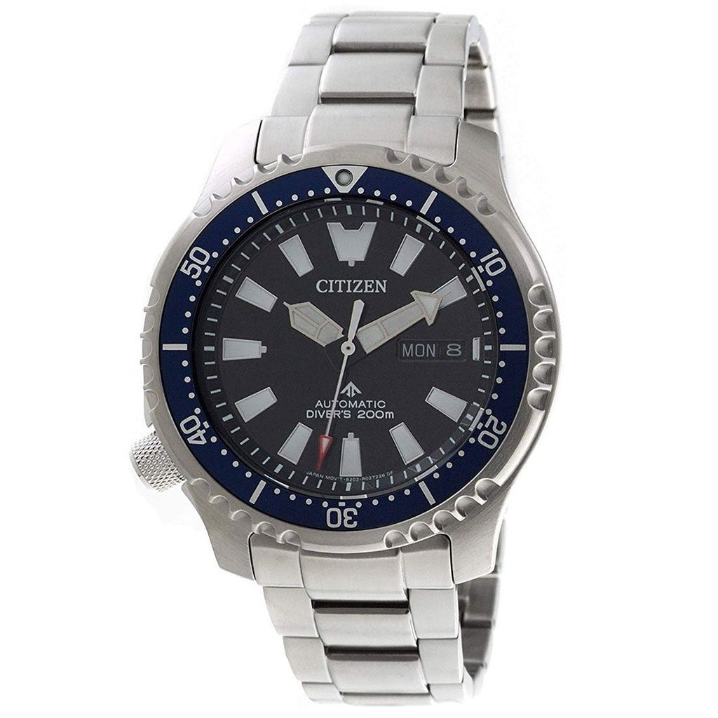 Citizen Promaster Fugu Limited Edition Diver's 200m Automatic Black Dial Silver Steel Strap Watch For Men - NY0098-84E Buy Now By Citizen