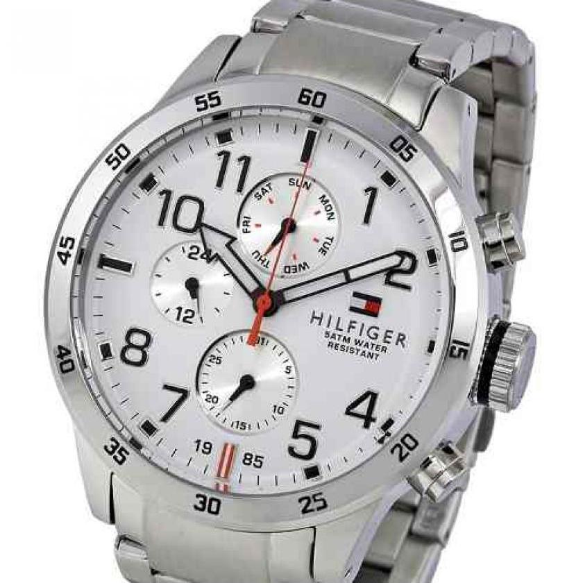 Tommy Hilfiger Trent Multifunction White Dial Silver Steel Strap Watch for Men - 1791140 Buy Now By Tommy Hilfiger
