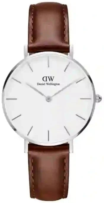 Daniel Wellington Classic Petite St Mawes White Dial Brown Leather Strap Watch For Women - DW00100187 Buy Now By Daniel Wellington