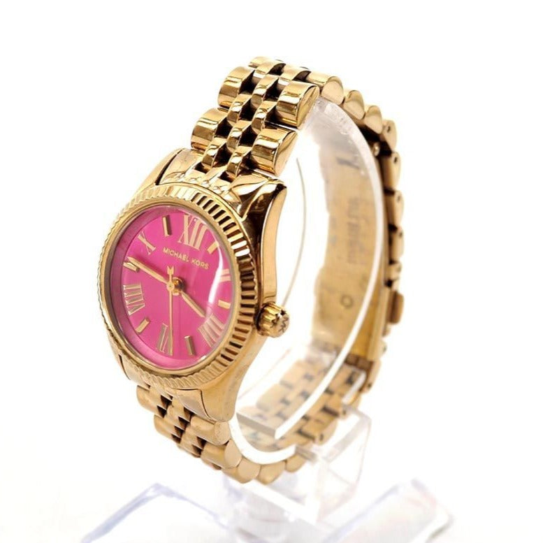 Michael Kors Lexington Quartz Pink Dial Gold Steel Strap Watch For Women - MK3270 Buy Now By Michael Kors