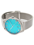 Gucci G-Timeless Turquoise Mother of Pearl Dial Silver Mesh Bracelet Watch For Women - YA126582 Buy Now By Gucci