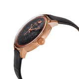 Swarovski Crystalline Hours Black Dial Black Leather Strap Watch for Women - 5295377 Buy Now By Swarovski