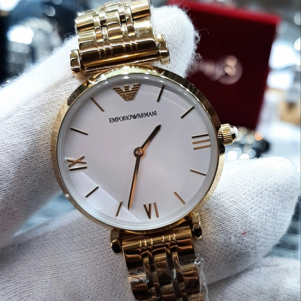 Emporio Armani Classic Silver Dial Two Tone Steel Strap Watch For Men - AR1839 Buy Now By Emporio Armani