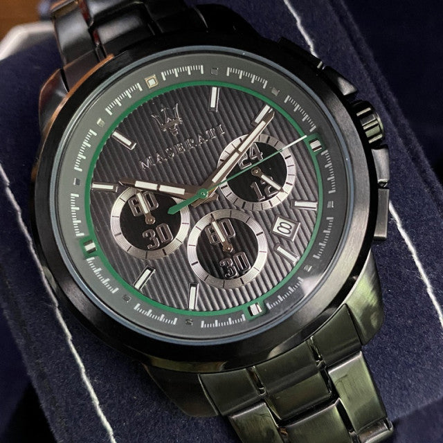 Maserati Royale Chronograph Black Dial Black Steel Strap Watch For Men - R8873637004 Buy Now By Maserati