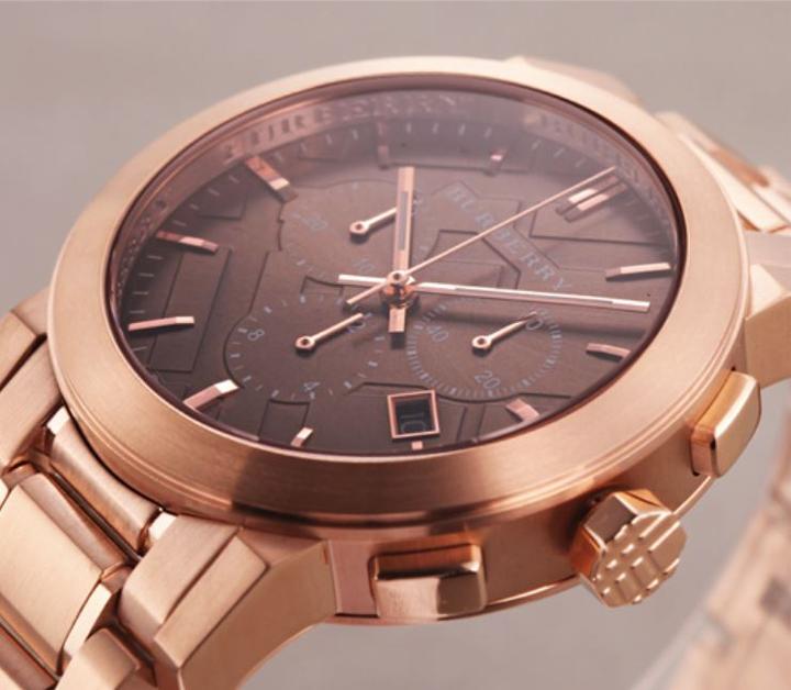 Burberry The City Grey Dial Rose Gold Steel Strap Watch for Men - BU9353 Buy Now By Burberry
