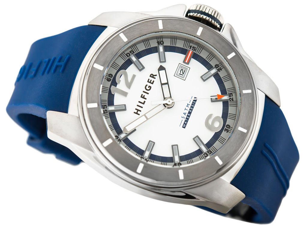 Tommy Hilfiger Windsurf White Dial Blue Rubber Strap Watch for Men - 1791113 Buy Now By Tommy Hilfiger