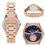 Michael Kors Lauryn Blue Dial Rose Gold Steel Strap Watch for Women - MK3723 Buy Now By Michael Kors