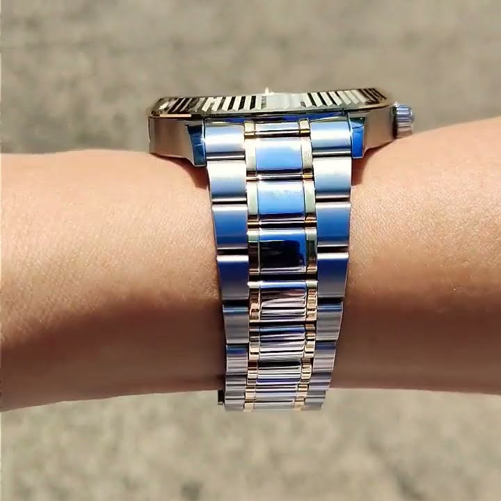 Tudor Style Automatic Black Dial Two Tone Steel Strap Watch for Men - M12713-0005 Buy Now By Tudor