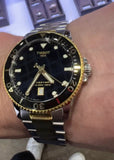 Tissot Seastar 1000 Black Dial Two Tone Steel Strap Watch For Men - T120.410.22.051.00