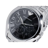 Emporio Armani Classic Chronograph Black Dial Silver Steel Strap Watch For Men - AR1786 Buy Now By Emporio Armani