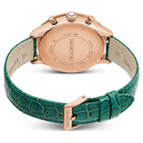 Swarovski Octea Chrono Green Dial Green Leather Strap Watch for Women - 5672931 Buy Now By Swarovski