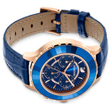Swarovski Octea Lux Chrono Blue Dial Blue Leather Strap Watch for Women - 5563480 Buy Now By Swarovski
