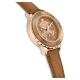 Swarovski Octea Lux Chrono Brown Gold Dial Brown Leather Strap Watch for Women - 5632260 Buy Now By Swarovski
