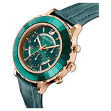 Swarovski Octea Lux Chrono Emerald Green Dial Green Leather Strap Watch for Women - 5452498 Buy Now By Swarovski