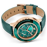 Swarovski Octea Lux Chrono Emerald Green Dial Green Leather Strap Watch for Women - 5452498 Buy Now By Swarovski
