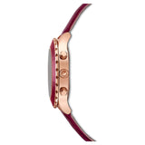 Swarovski Octea Lux Chrono Red Dial Red Leather Strap Watch for Women - 5547642 Buy Now By Swarovski
