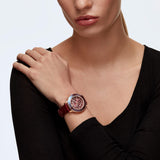 Swarovski Octea Lux Chrono Red Dial Red Leather Strap Watch for Women - 5547642 Buy Now By Swarovski