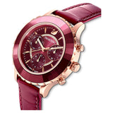 Swarovski Octea Lux Chrono Red Dial Red Leather Strap Watch for Women - 5547642 Buy Now By Swarovski