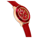 Swarovski Octea Lux Chrono Red Dial Red Leather Strap Watch for Men - 5646975 Buy Now By Swarovski