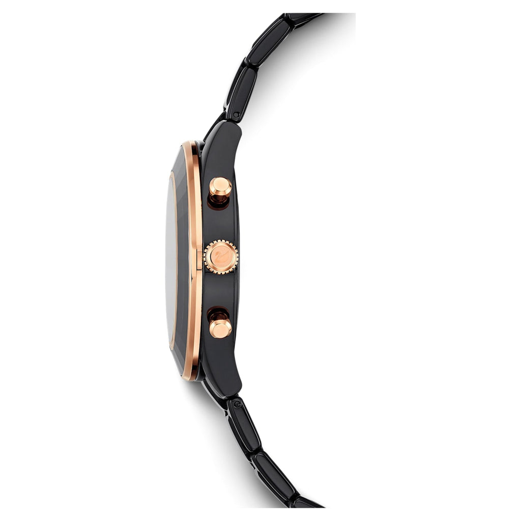 Swarovski Octea Lux Sport Black Dial Black Steel Strap Unisex Watch - 5610472 Buy Now By Swarovski