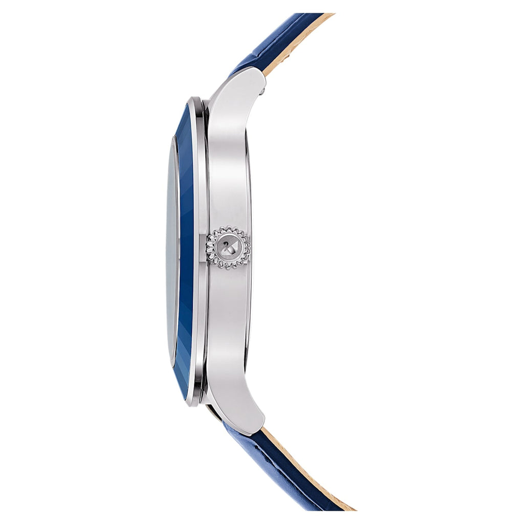 Swarovski Octea Lux Moon Crystal Blue Dial Blue Leather Strap Watch for Women - 5516305 Buy Now By Swarovski
