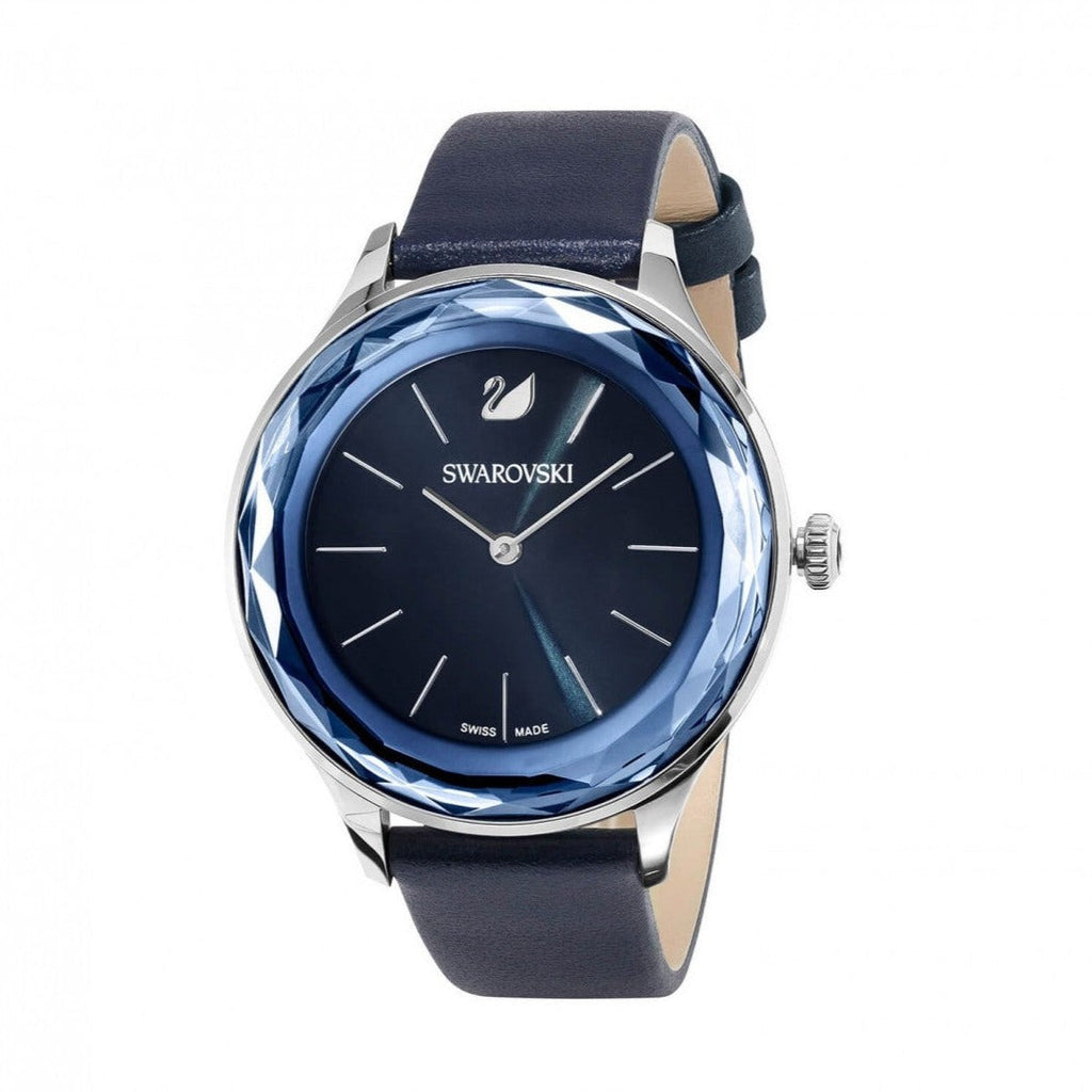 Swarovski Octea Nova Blue Dial Blue Leather Strap Watch for Women - 5295349 Buy Now By Swarovski