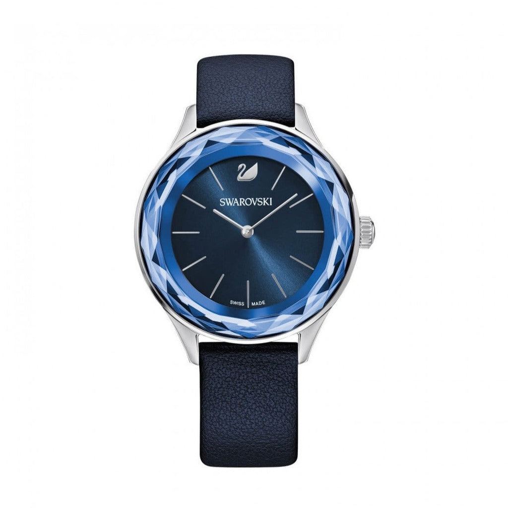 Swarovski Octea Nova Blue Dial Blue Leather Strap Watch for Women - 5295349 Buy Now By Swarovski