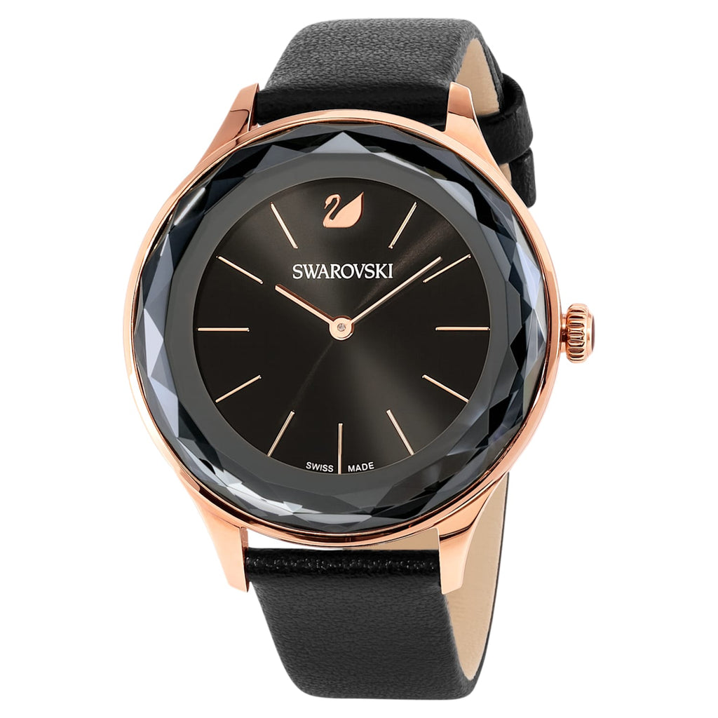 Swarovski Octea Nova Grey Dial Grey Leather Strap Watch for Women - 5295358 Buy Now By Swarovski
