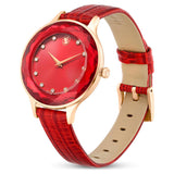 Swarovski Octea Nova Quartz Red Dial Red Leather Strap Watch for Women - 5650002 Buy Now By Swarovski