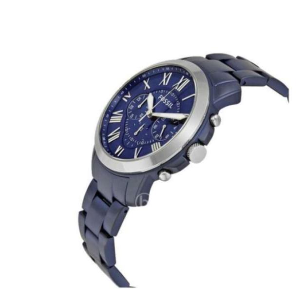 Fossil Grant Chronograph Blue Dial Blue Steel Strap Watch for Men - FS5230 Buy Now By Fossil