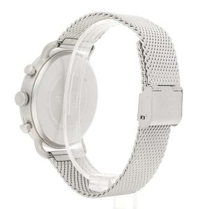 Emporio Armani Classic Chronograph Quartz Silver Dial Silver Mesh Bracelet Watch For Men - AR0390 Buy Now By Emporio Armani