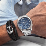 Emporio Armani Chronograph Quartz Blue Dial Silver Steel Strap Watch For Men - AR11082 Buy Now By Emporio Armani