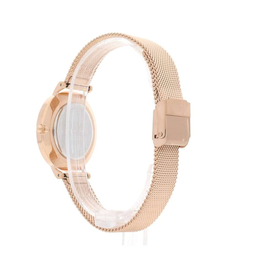 Daniel Wellington Classic Melrose Black Dial Rose Gold Mesh Bracelet Watch For Women - DW00100161 Buy Now By Daniel Wellington