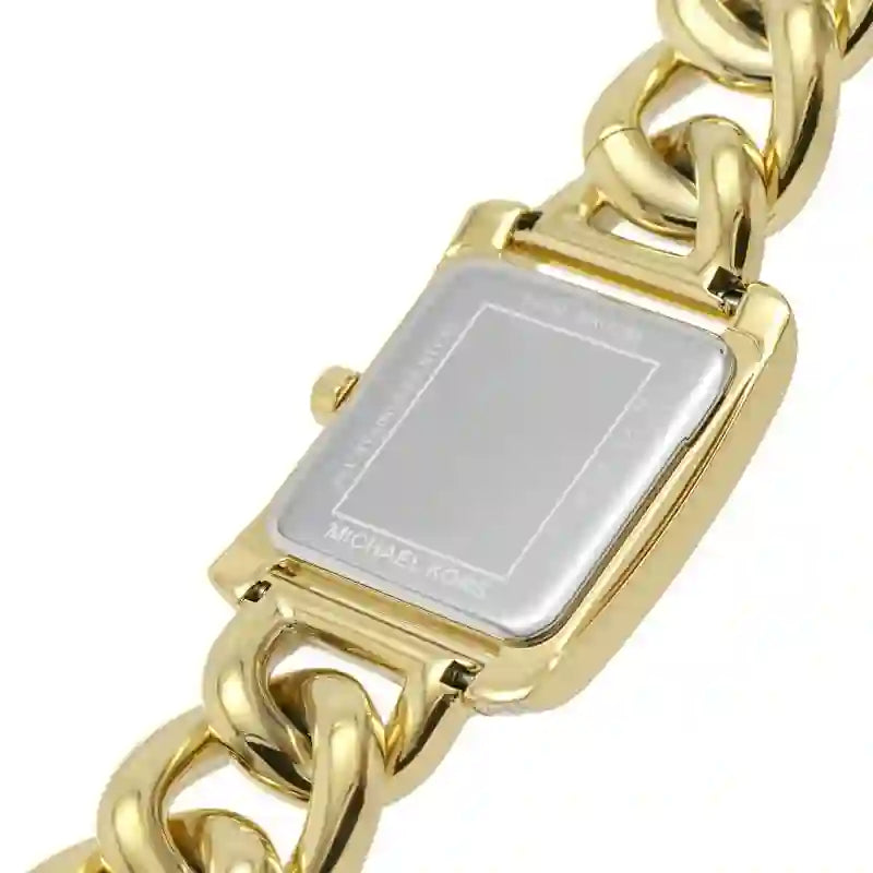 Michael Kors Emery Three Hand Silver Dial Gold Steel Strap Watch For Women - Mk7300 Buy Now By Michael Kors