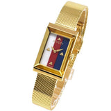 Gucci G-Frame Mother of Pearl Dial Yellow Gold Mesh Bracelet Watch For Women - YA147410 Buy Now By Gucci