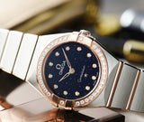Omega Constellation Quartz Diamonds Blue Dial Two Tone Steel Strap Watch for Women - 131.25.25.60.53.002 Buy Now By Omega