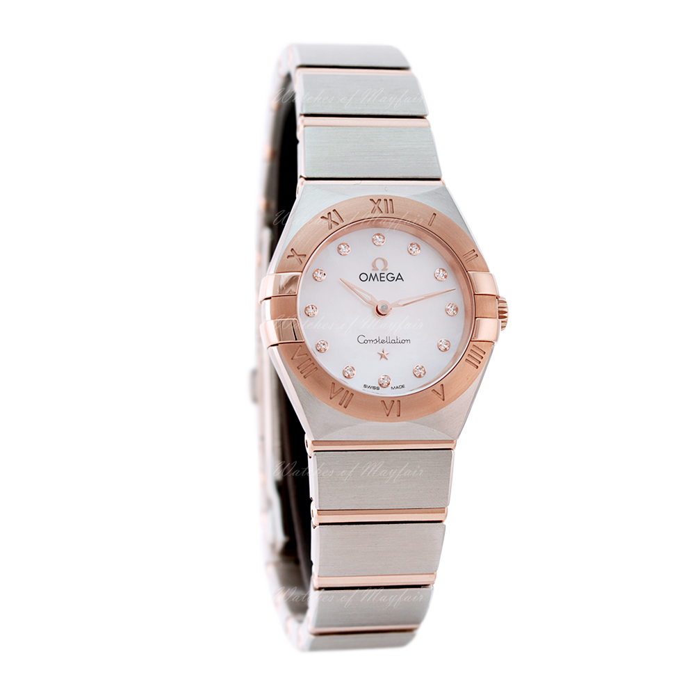 Omega Constellation Manhattan Quartz Diamonds Mother of Pearl Dial Two Tone Steel Strap Watch for Women - 131.20.25.60.55.001 Buy Now By Omega
