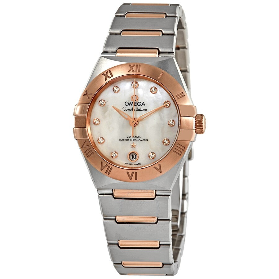 Omega Constellation Manhattan Quartz Diamonds Mother of Pearl Dial Two Tone Steel Strap Watch for Women - 131.20.25.60.55.001 Buy Now By Omega