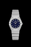 Omega Constellation Manhattan Quartz Diamonds Blue Dial Silver Steel Strap Watch for Women - 131.10.25.60.53.001 Buy Now By Omega