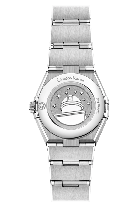 Omega Constellation Manhattan Quartz Diamonds Blue Dial Silver Steel Strap Watch for Women - 131.15.25.60.53.001 Buy Now By Omega
