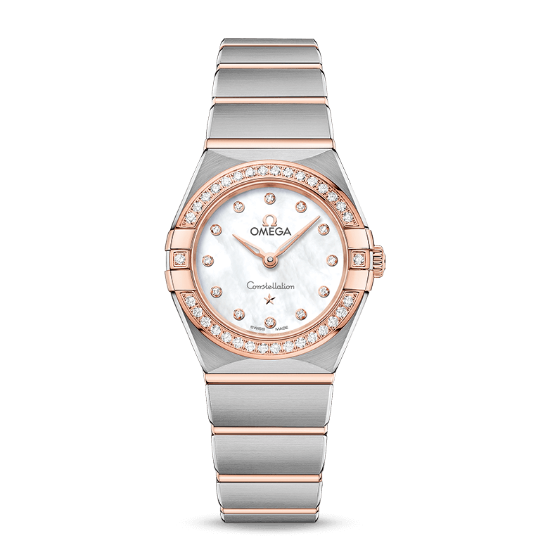 Omega Constellation Quartz Diamonds Mother of Pearl Dial Two Tone Steel Strap Watch for Women - 131.25.25.60.55.001 Buy Now By Omega