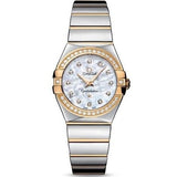 Omega Constellation Diamonds Mother of Pearl Dial Two Tone Steel Strap Watch for Women - 123.25.27.60.55.006 Buy Now By Omega