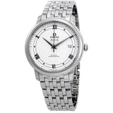 Omega De Ville Prestige Co Axial Automatic White Dial Silver Steel Strap Watch for Men - 424.10.40.20.02.005 Buy Now By Omega