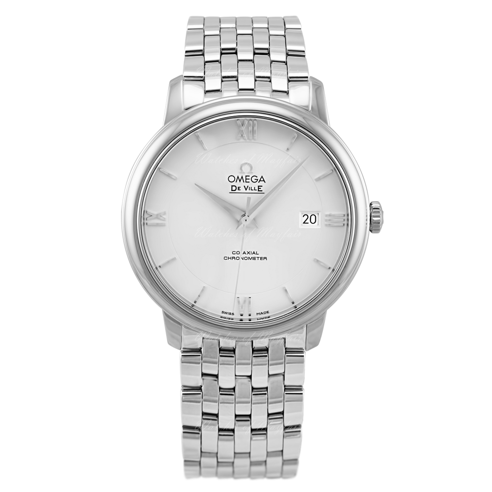 Omega De Ville Prestige Co-Axial Silver Dial Silver Steel Strap Watch for Men - 424.10.40.20.02.003 Buy Now By Omega